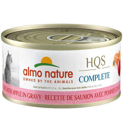 Almo Nature HQS Complete Salmon Recipe with Apple in gravy Wet Cat Food