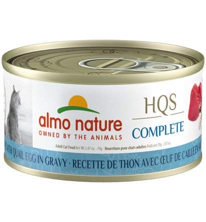 Almo Nature HQS Complete Tuna Recipe with Quail Eggs in gravy Wet Cat Food