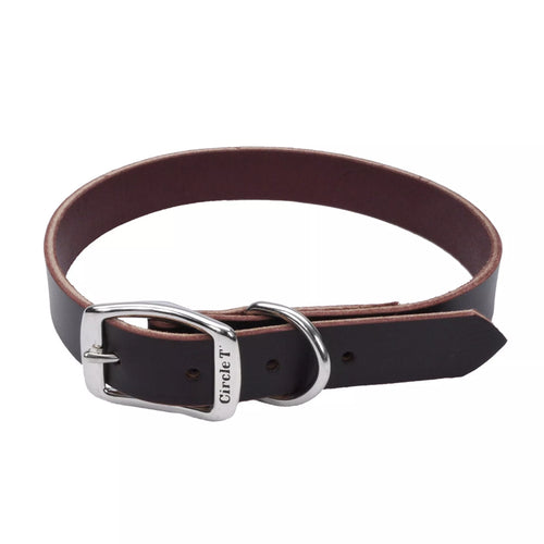 Coastal Pet Products Circle T Latigo Leather Town Dog Collar 3/4 x 20