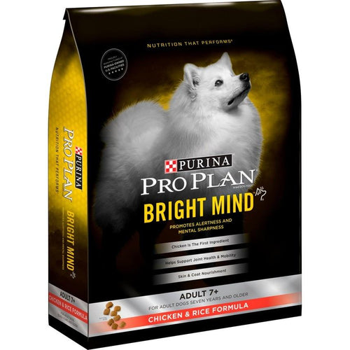 Purina Pro Plan Bright Mind Adult 7plus Chicken & Rice Formula Dry Dog Food