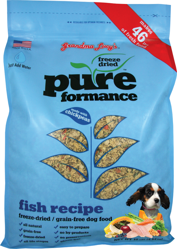 Grandma Lucy's Pureformance Fish Recipe Freeze Dried Grain Free Dog Food