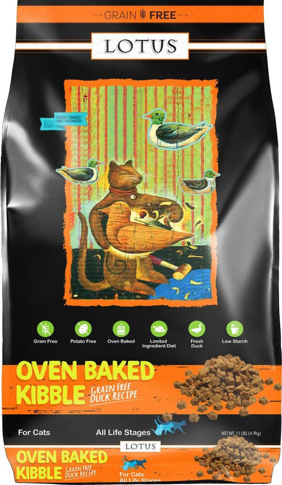 Lotus Grain Free Oven Baked Kibble Duck Recipe Dry Cat Food