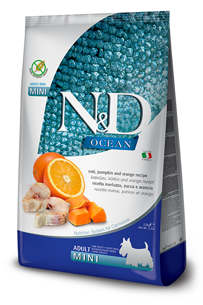 Farmina N&D Ocean Cod & Pumpkin for Adult Dogs Mini Dry Food