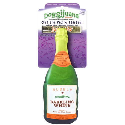 Doggijuana Get the Pawty Started Refillable Barkling Whine Dog Toy