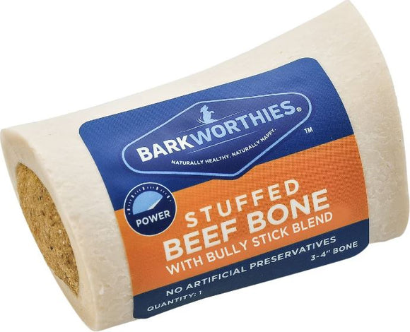 Barkworthies Shin Bone Stuffed with Bully Stick Blend Dog Treat