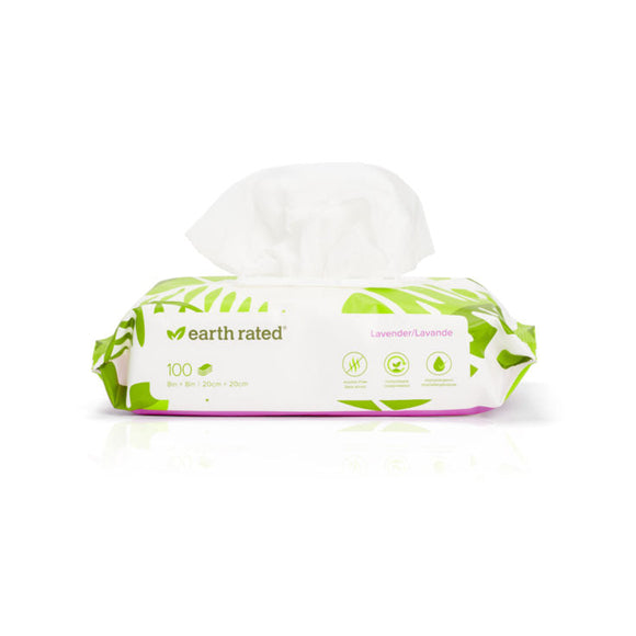 Earth Rated Certified Compostable Dog Wipes