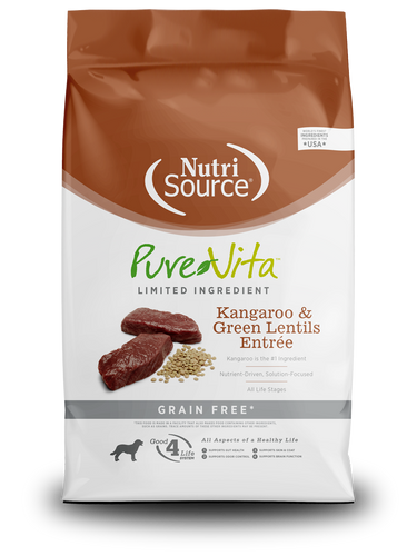 NutriSource® PureVita™ Kangaroo & Green Lentils Entrée Grain Free Limited Ingredient Dog Food