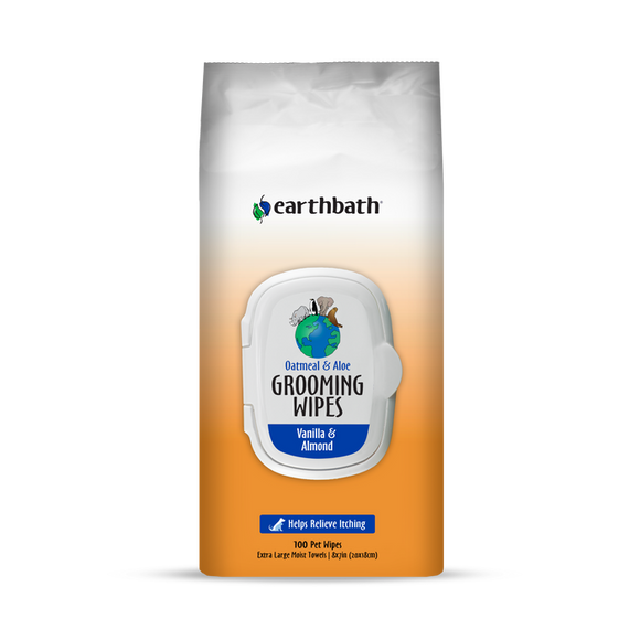 Earthbath Grooming Wipes - Oatmeal & Aloe For Dogs & Cats