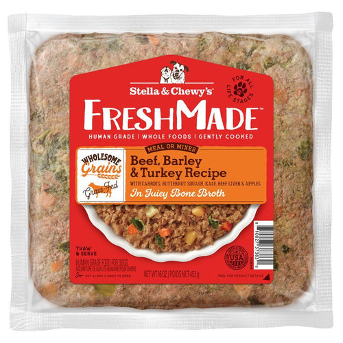 Stella & Chewy's FreshMade Beef, Barley & Turkey Gently Cooked Dog Food